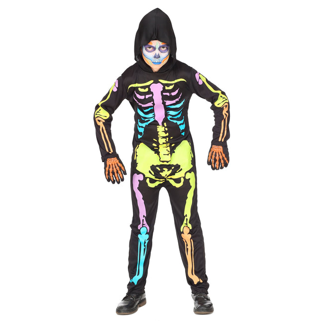 Disfraz de Halloween Esqueleto de Colores Niño
