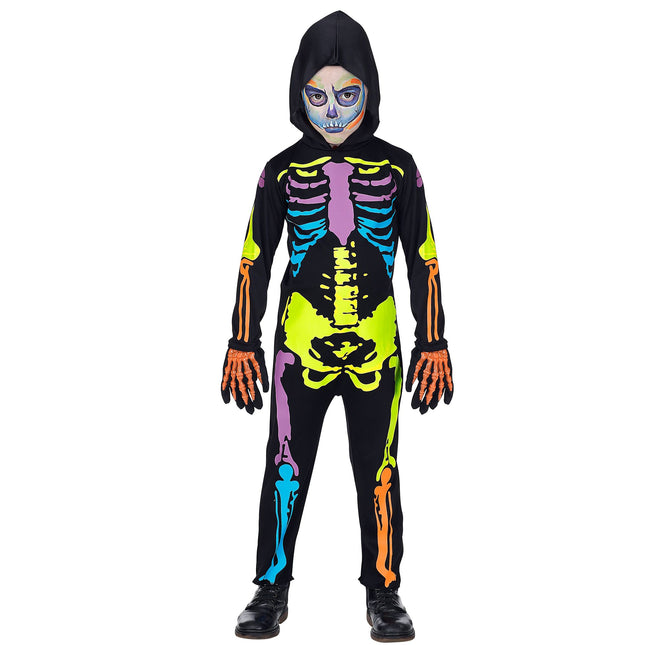 Disfraz de Halloween Esqueleto de Colores Niño