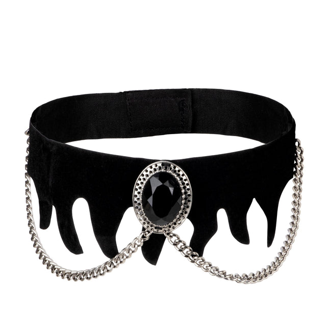 Collar de Halloween de terciopelo con gema