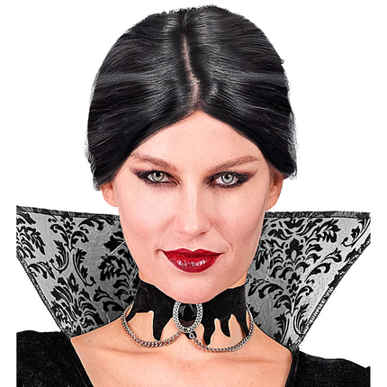 Collar de Halloween de terciopelo con gema