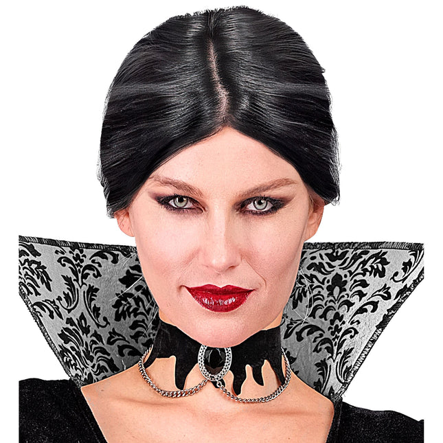 Collar de Halloween de terciopelo con gema