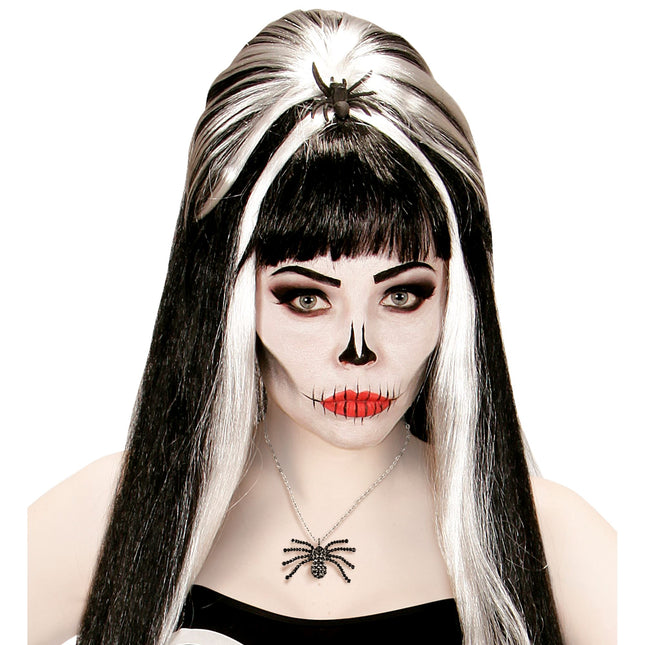 Collar de Halloween Araña Negra con Diamantes