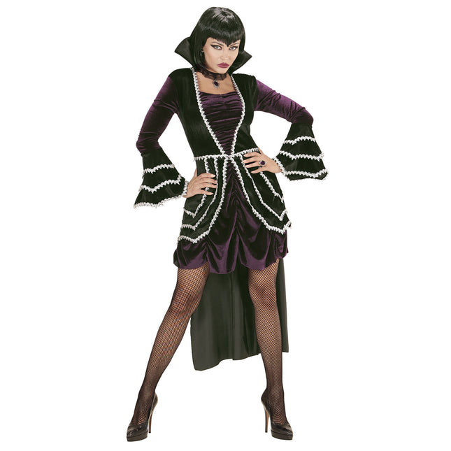 Vestido de Halloween Vampiresa Gótica Femenina