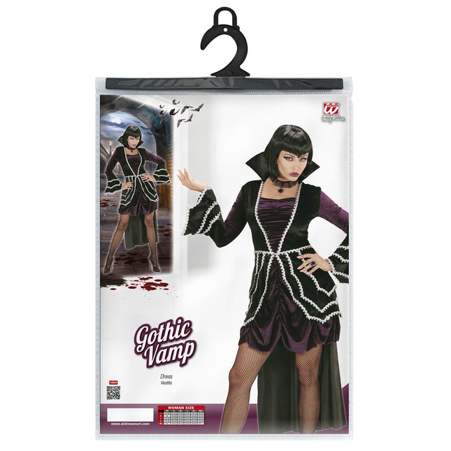 Vestido de Halloween Vampiresa Gótica Femenina