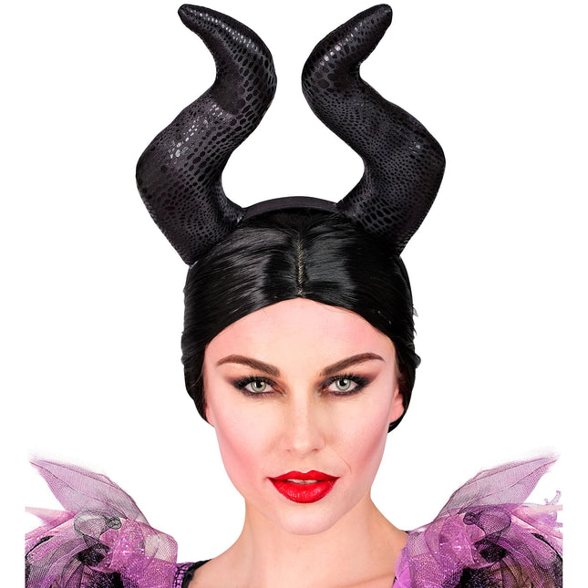 Diadema de Halloween Malevizia con Cuerno