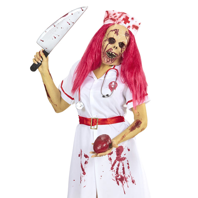 Máscara de Halloween Enfermera Zombie