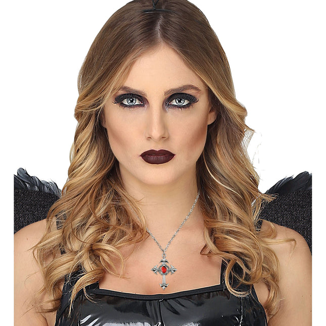 Halloween Collar Cruz Con Piedra