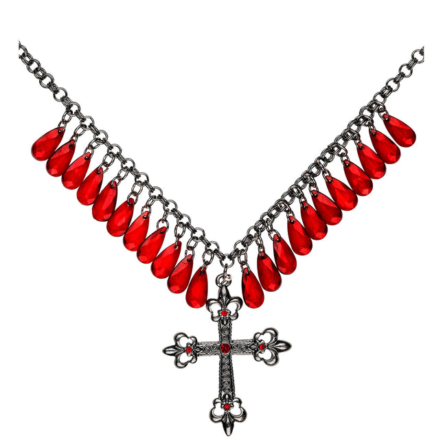 Collar Halloween Cruz Roja
