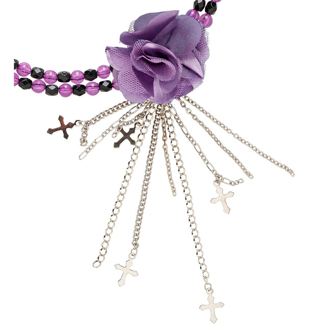 Collar de Halloween Morado con Rosa