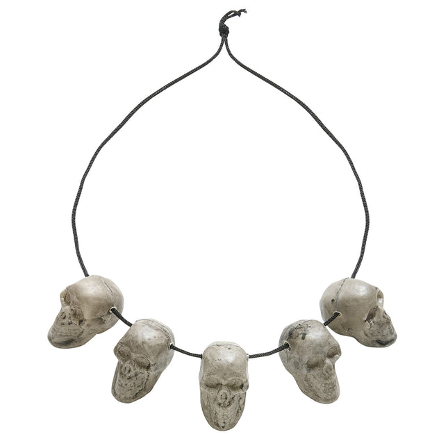 Collar de Halloween Calaveras de plata