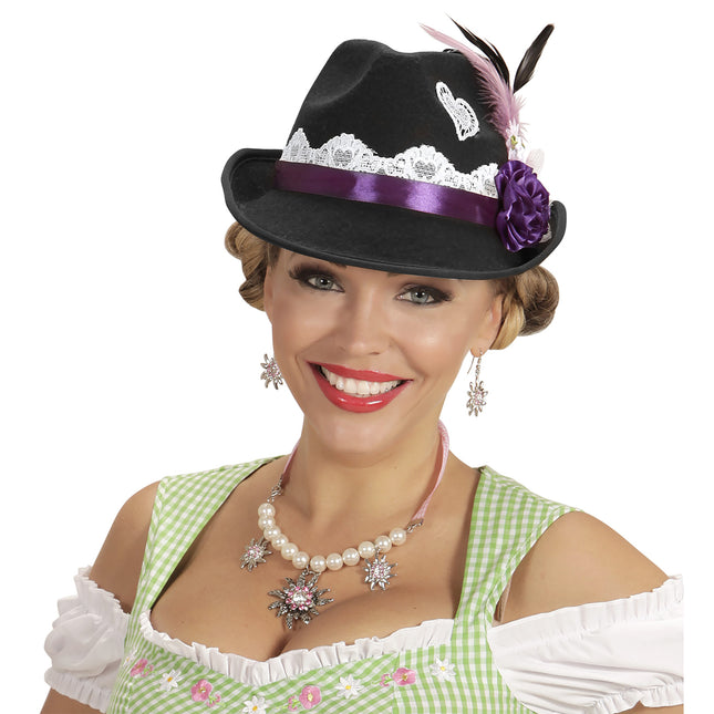 FEDORA BÁVARA CON DECORACIÓN