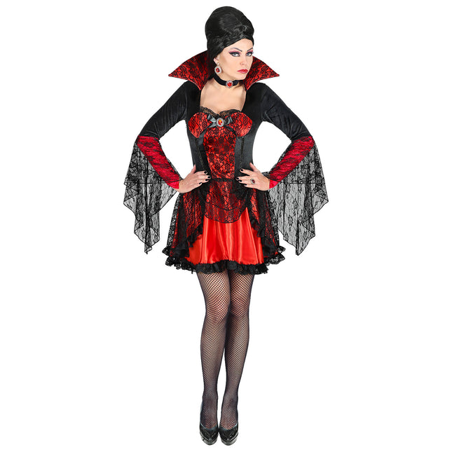 Disfraz Halloween Encaje Vampiro Mujer