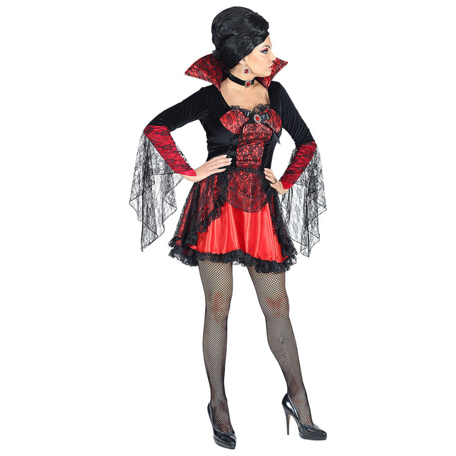 Disfraz Halloween Encaje Vampiro Mujer