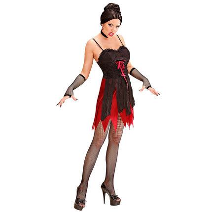 Vestido Halloween Damas Vampiro Corto