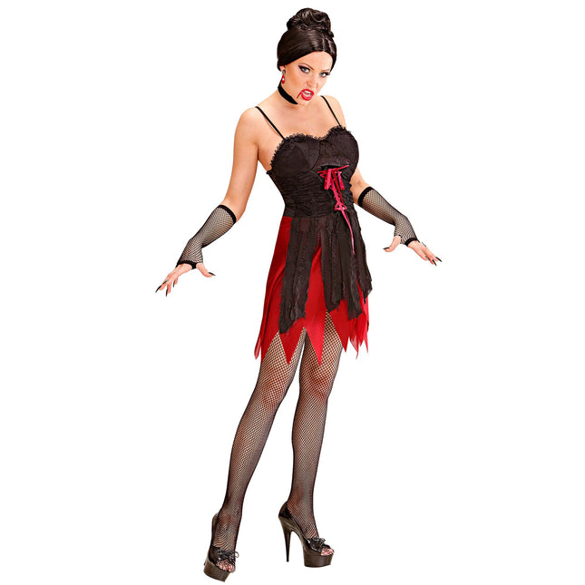 Vestido Halloween Damas Vampiro Corto