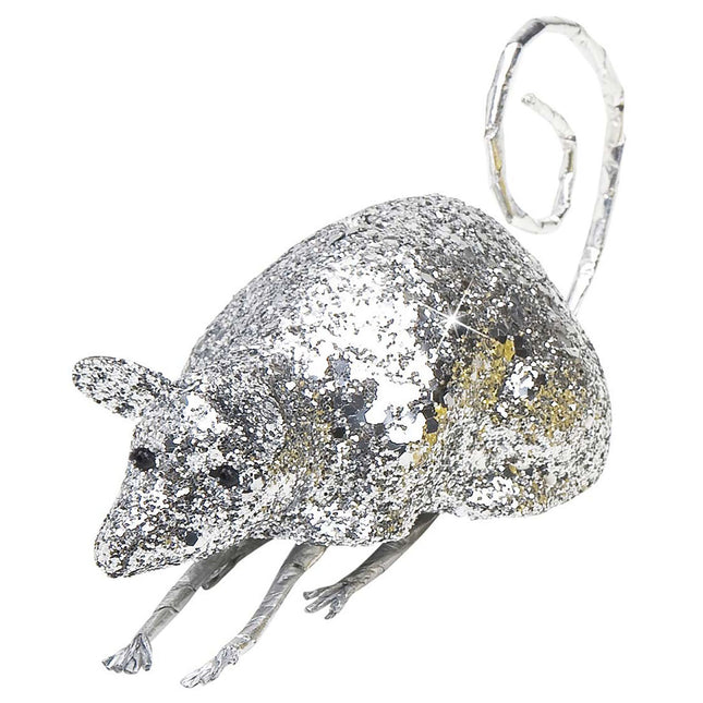 Ratón Falso Plateado 12cm