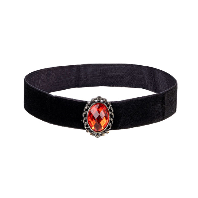 Collar Halloween Piedra Roja