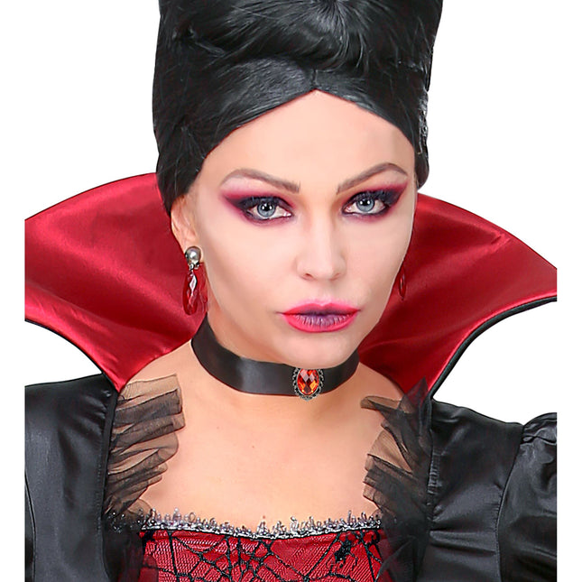 Collar Halloween Piedra Roja