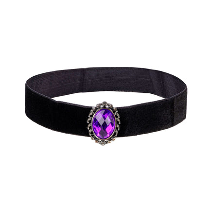 Collar Halloween Piedra Morada