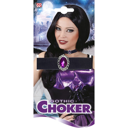 Collar Halloween Piedra Morada
