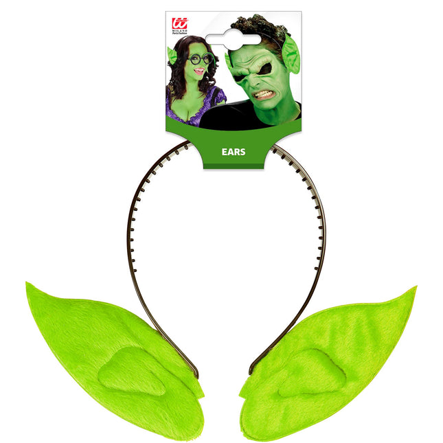 Diadema Halloween Orejas Verdes