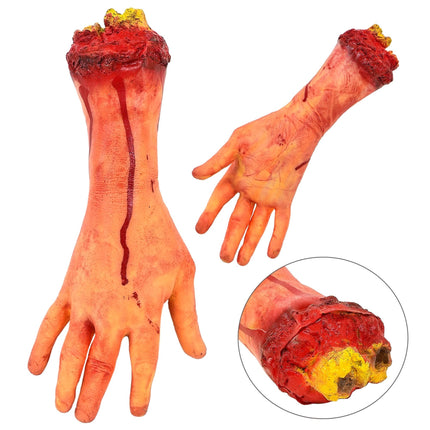 Halloween Mano Falsa Cortada Con Hueso