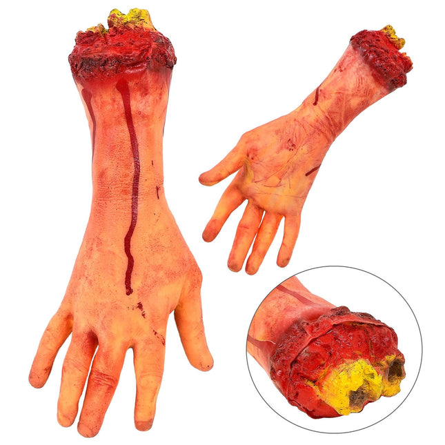Halloween Mano Falsa Cortada Con Hueso