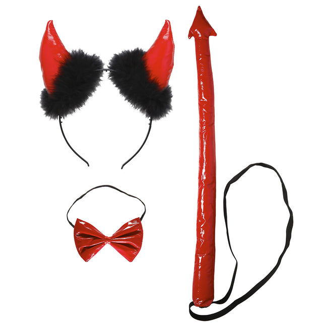Set Accesorios Halloween Diablos 3 piezas