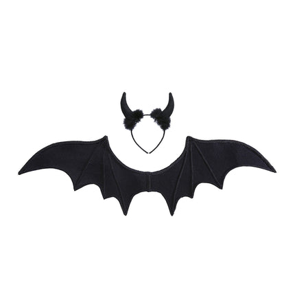 Set Accesorios Halloween Diablo Negro
