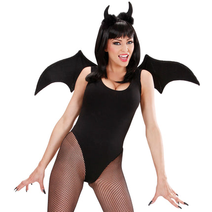 Set Accesorios Halloween Diablo Negro