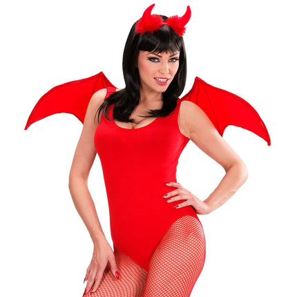 Set de accesorios de Halloween Diablo Rojo 2 piezas