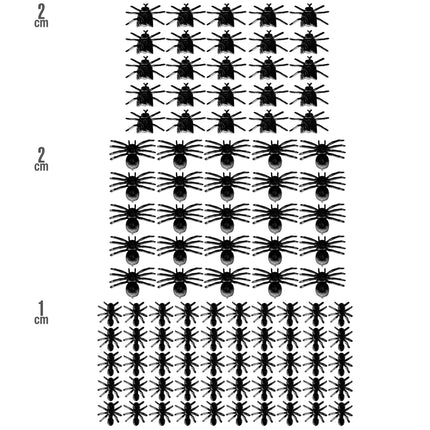 Bichos Negros Falsos 100pcs