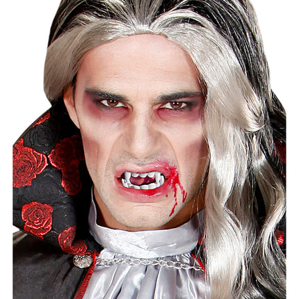 Halloween Dientes Falsos Negro Rojo Vampiro