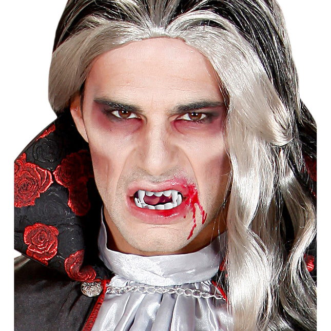 Halloween Dientes Falsos Negro Rojo Vampiro