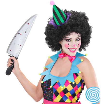 Cuchillo Sangre Falsa Halloween 48cm