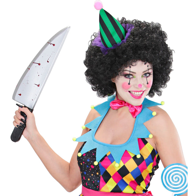 Cuchillo Sangre Falsa Halloween 48cm