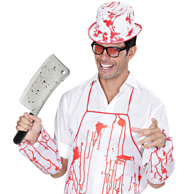 Hacha Falsa de Halloween Sangre 44cm