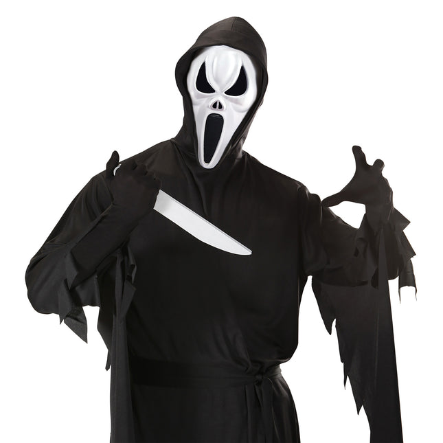 Cuchillo Falso Halloween Plata 34cm