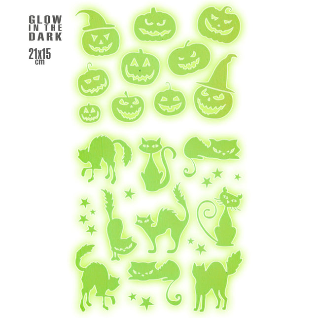 Pegatinas de Halloween que brillan en la oscuridad 21cm