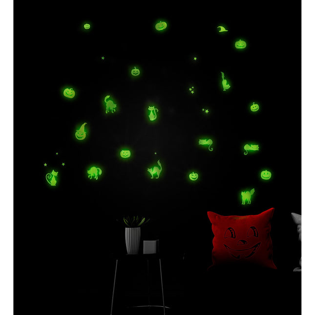 Pegatinas de Halloween que brillan en la oscuridad 21cm