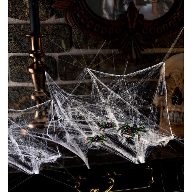Telaraña de Halloween con arañas