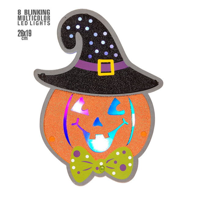 Decoración de pared de Halloween Calabaza con luz