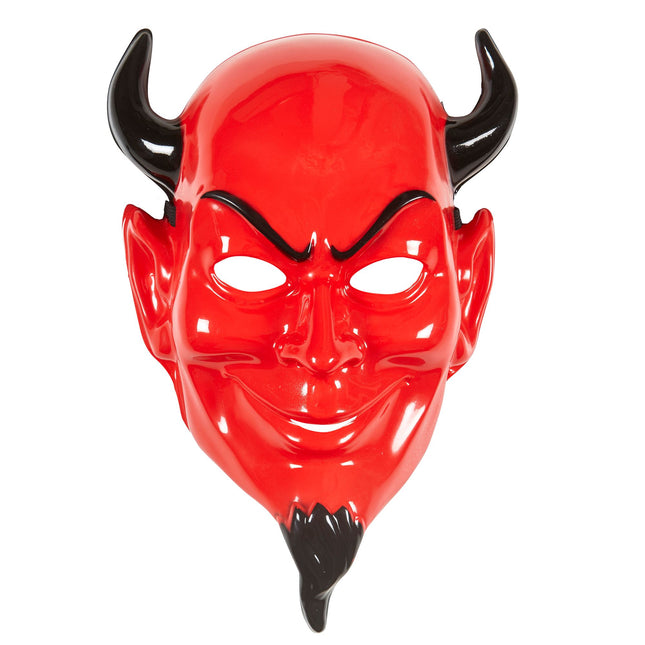 Máscara de Halloween Roja Negra Diablo Terrorífico
