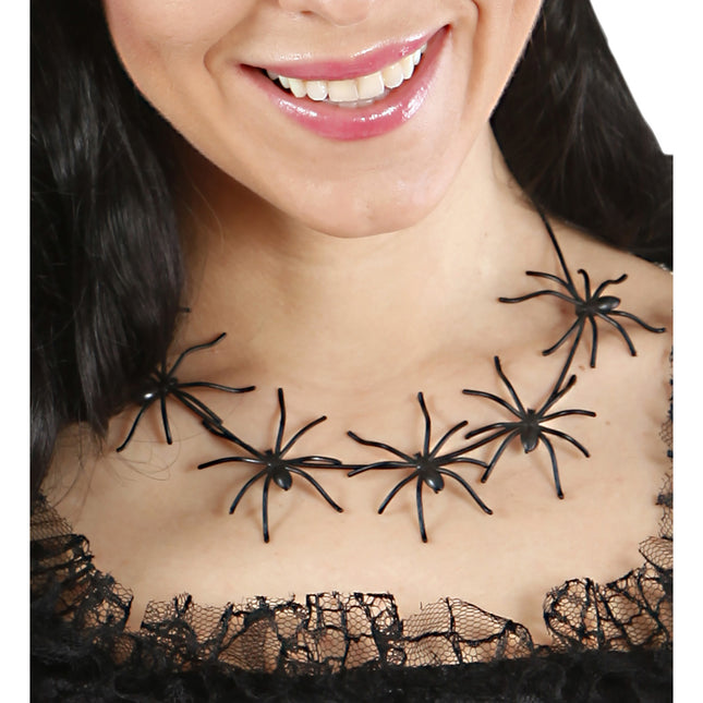 Collar de Halloween Arañas 60cm