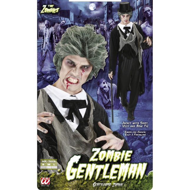 Disfraz Halloween Hombre Zombie 4 piezas