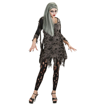 Disfraz de Halloween de Zombie de 2 piezas para mujer