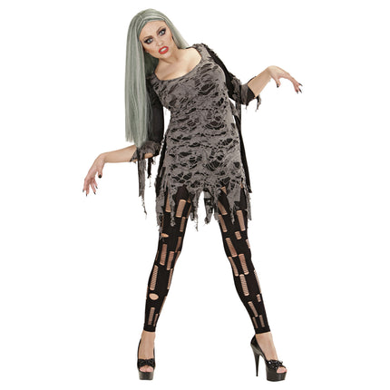 Disfraz de Halloween de Zombie de 2 piezas para mujer