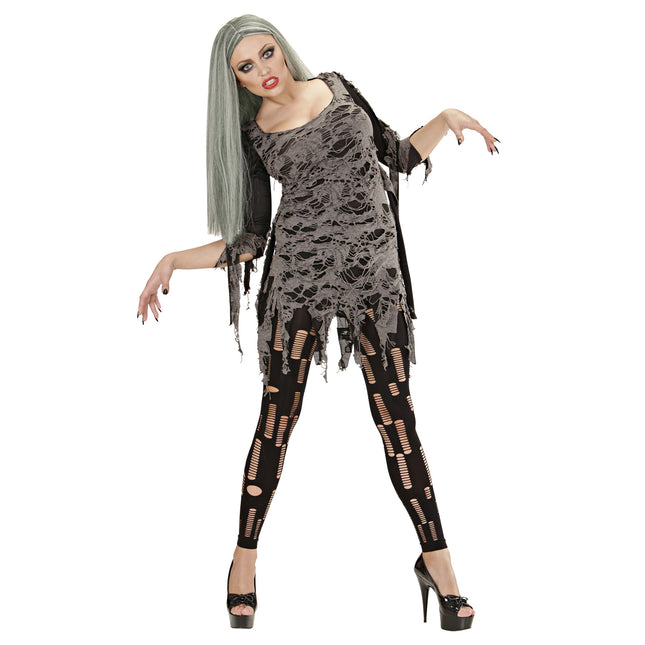 Disfraz de Halloween de Zombie de 2 piezas para mujer