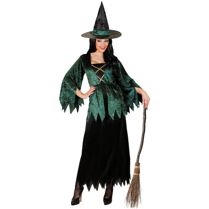 Vestido Halloween Bruja Damas Verde