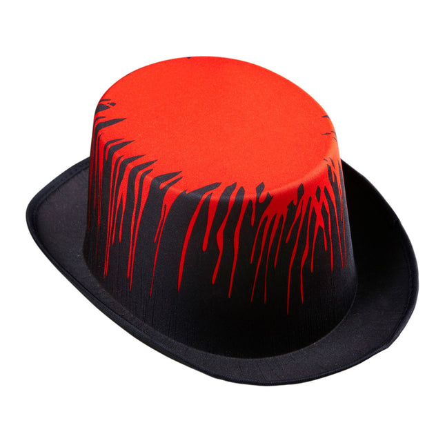 Gorro de Halloween Negro Goteando Sangre